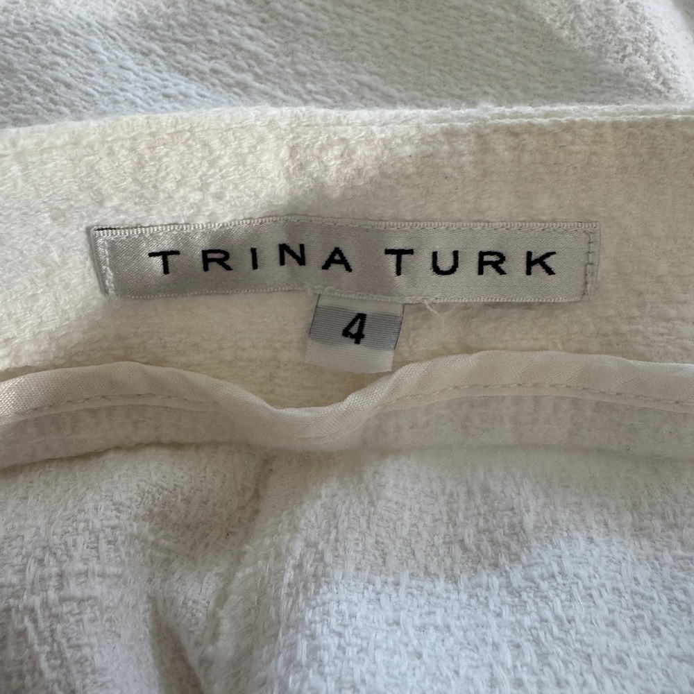 Trina Turk ivory tweed dress shorts. Size 4. GUC. - Picture 3 of 5